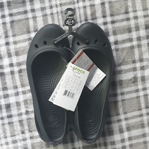 Black Crocs Flats